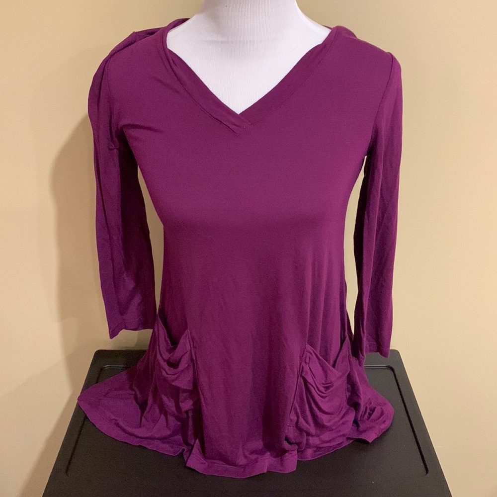 Purple long sleeve shirt